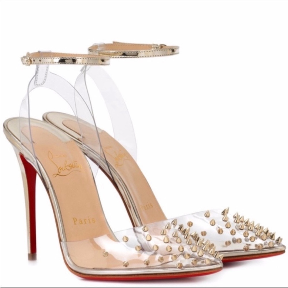 Christian Louboutin Transparent PVC Studded Heels